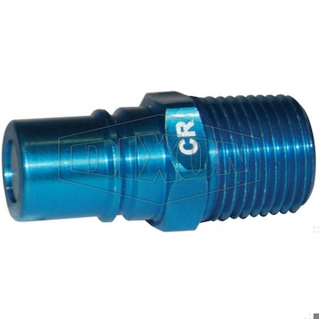 Dixon FloMAX Coolant Fluid Receiver, Adapter, 1/2 in, Quick Connect Coupler x MNPT, Aluminum, Domestic CR-S